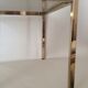 Glass-gold metal sofa tray smoked glass 70/80s