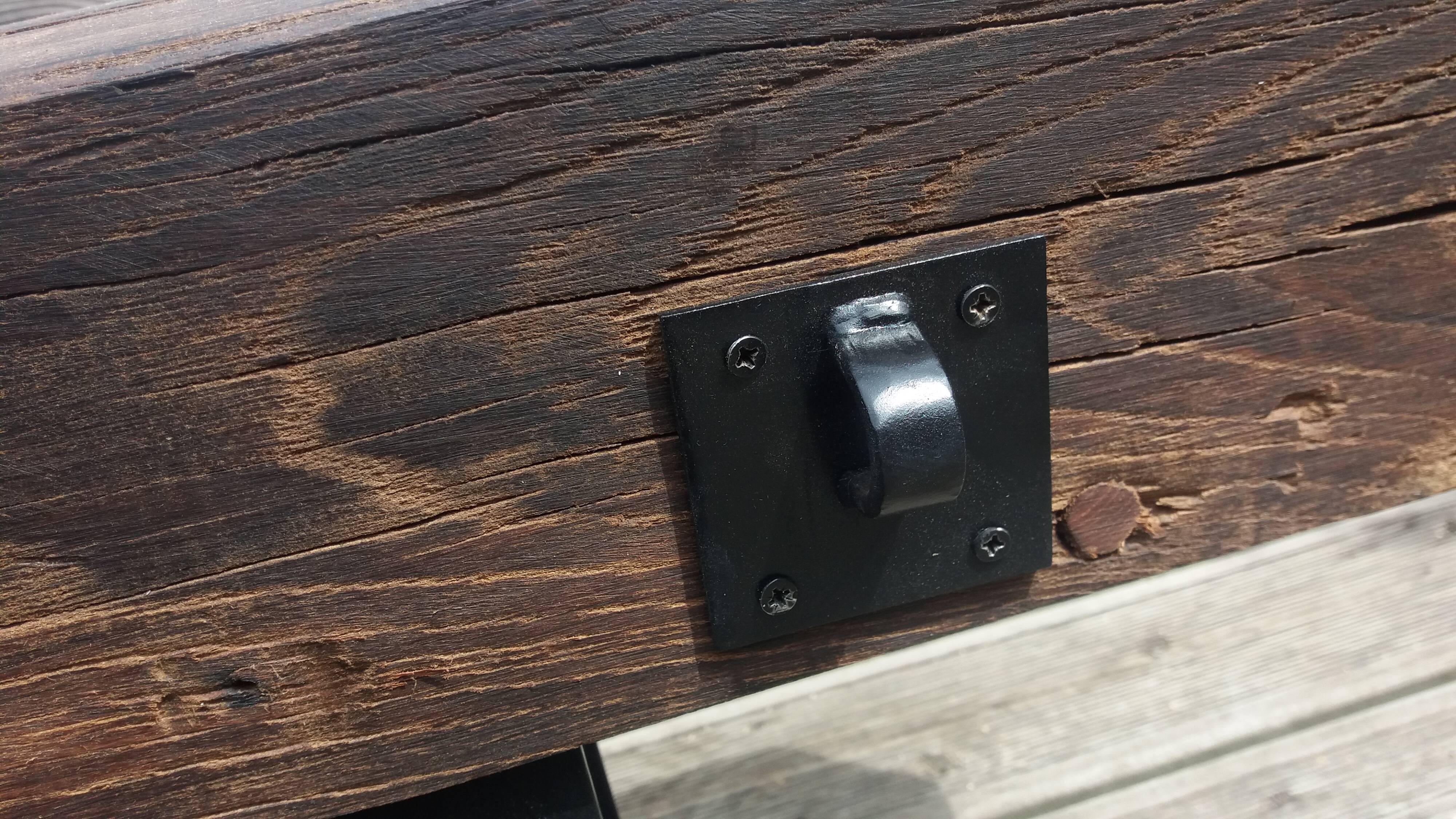 Banc en chêne piétement acier