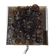 Applique murale MCM en verre brun art