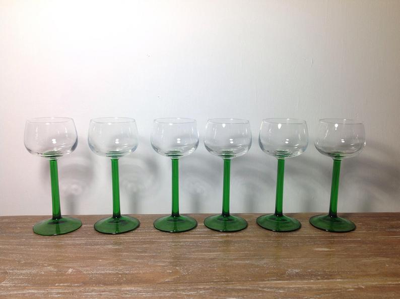 6 Alsace wine glasses