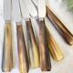 6 Vintage Horn Dessert Knives