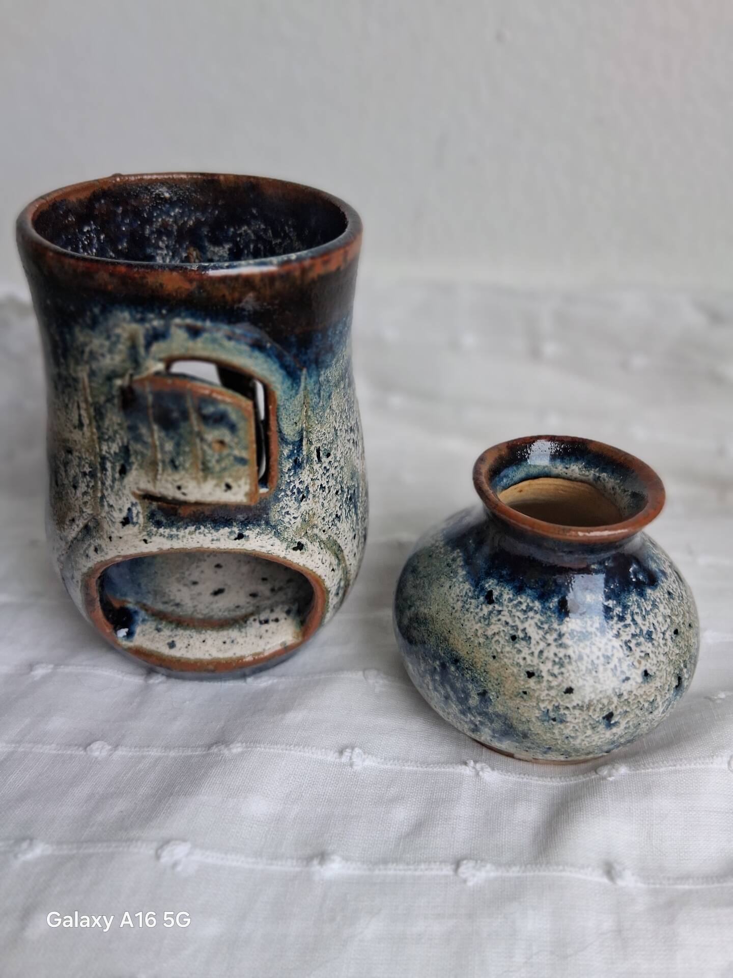 Vintage scented burner in glazed stoneware signed Paralou – 1970s/1980s.
