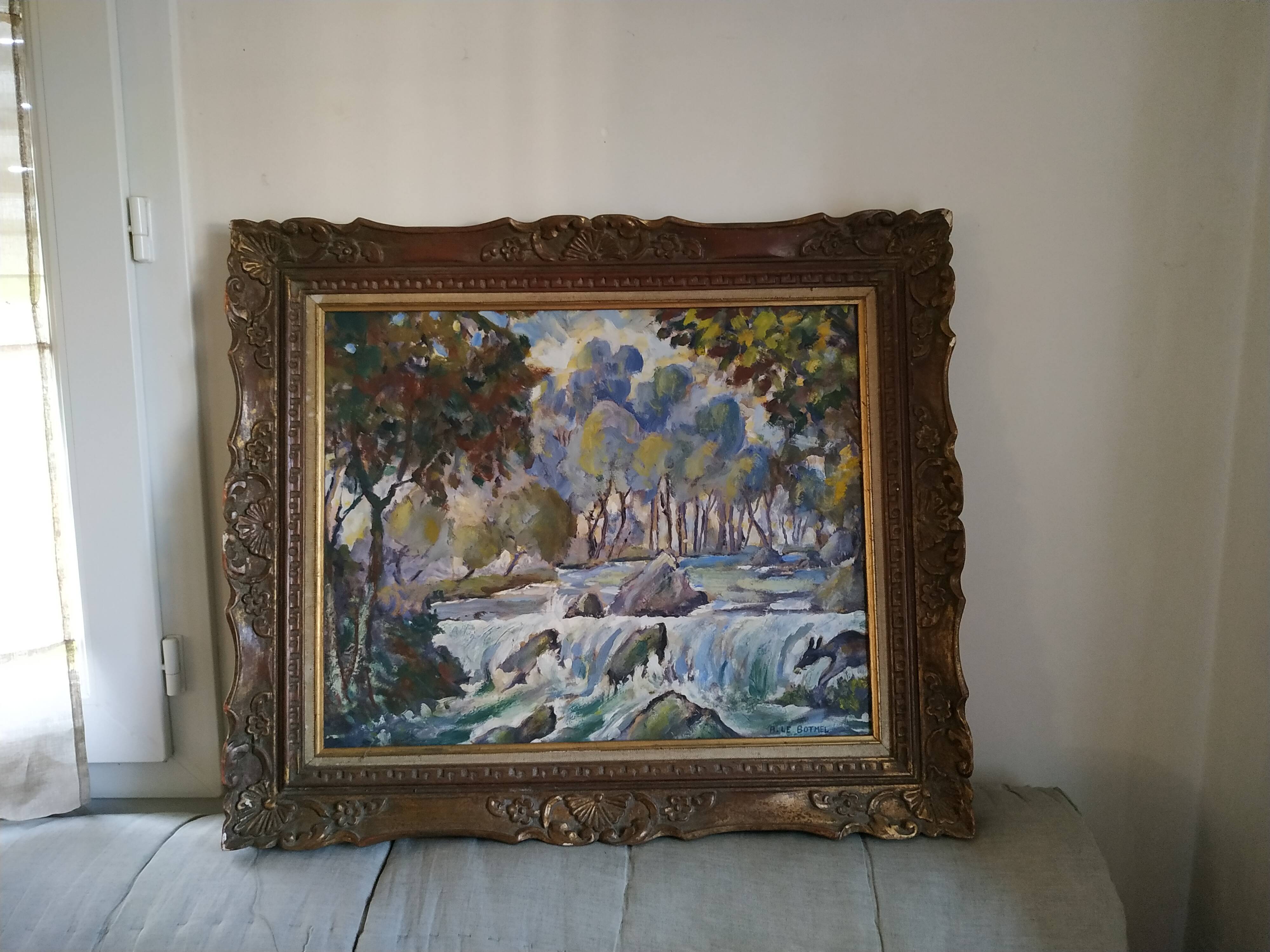 Oil on panel "the ford passage"