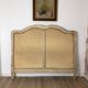Large headboard, Louis XV style, clay green and wood