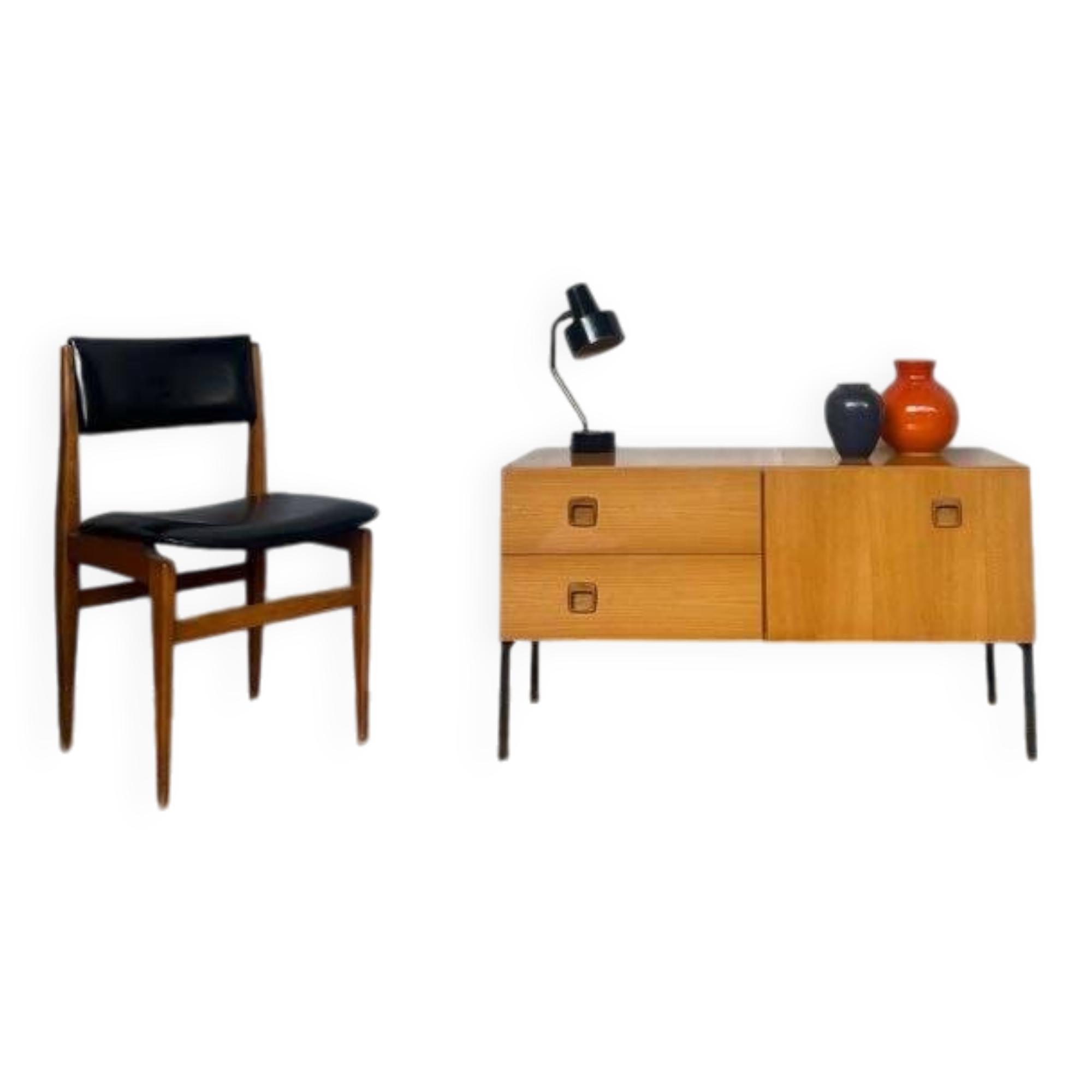 Meuble tv petite enfilade vintage scandinave 1950 1960