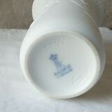 Porcelain vase matt effect decor in relief sign kaiser