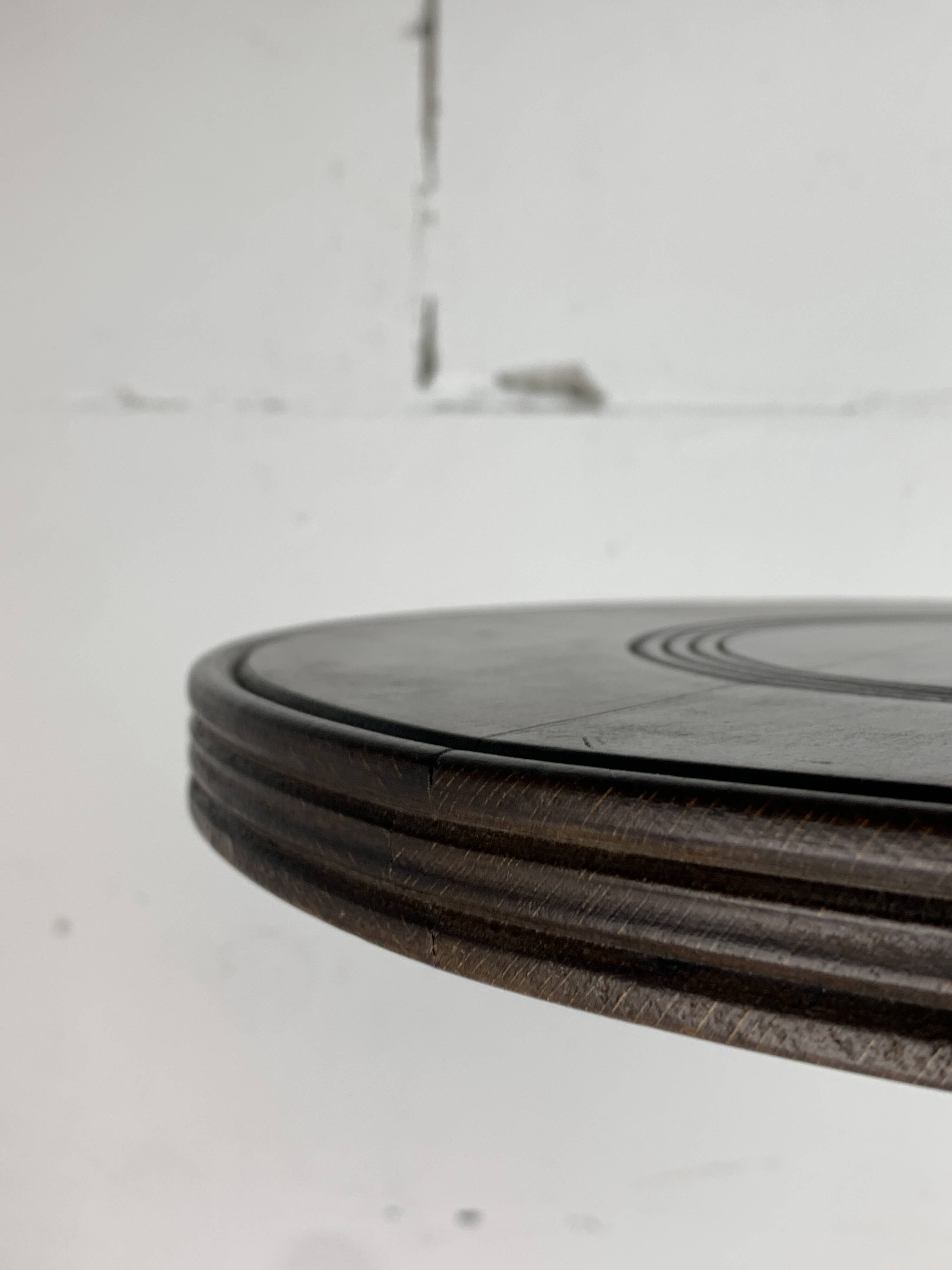 Midcentury brutalist wood turned side table in the style of Charles Dudouyt