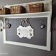 Old white and taupe “Market Day” oak shelf