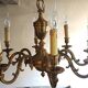 Bronze chandelier with 8 branches Lucien Gau Paris model 16938