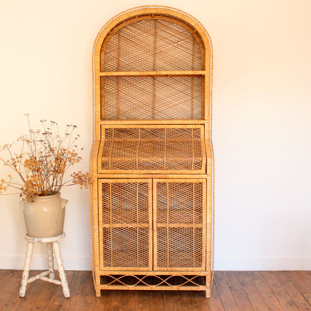 Rattan & wicker bookcase