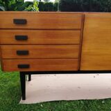 Vintage sideboard on high legs, 1960s / 1970s