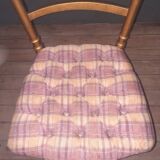 Pair of upholstered chairs in gilded wood