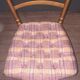 Paire de chaise capitonnée en bois doré