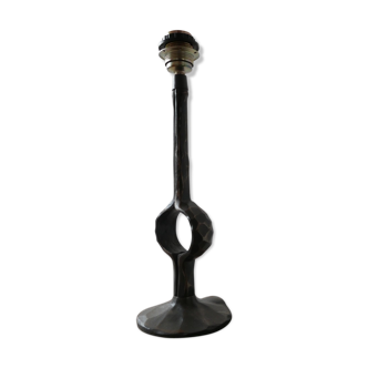 Mid-Century Wrought Iron Brutalist Table Lamp