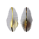 Pair of floral wall lamps Venini dorée, Murano, tubular glasses, Italy, 1970