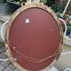 Miroir ovale biseauté en bois doré vintage 46x62cm