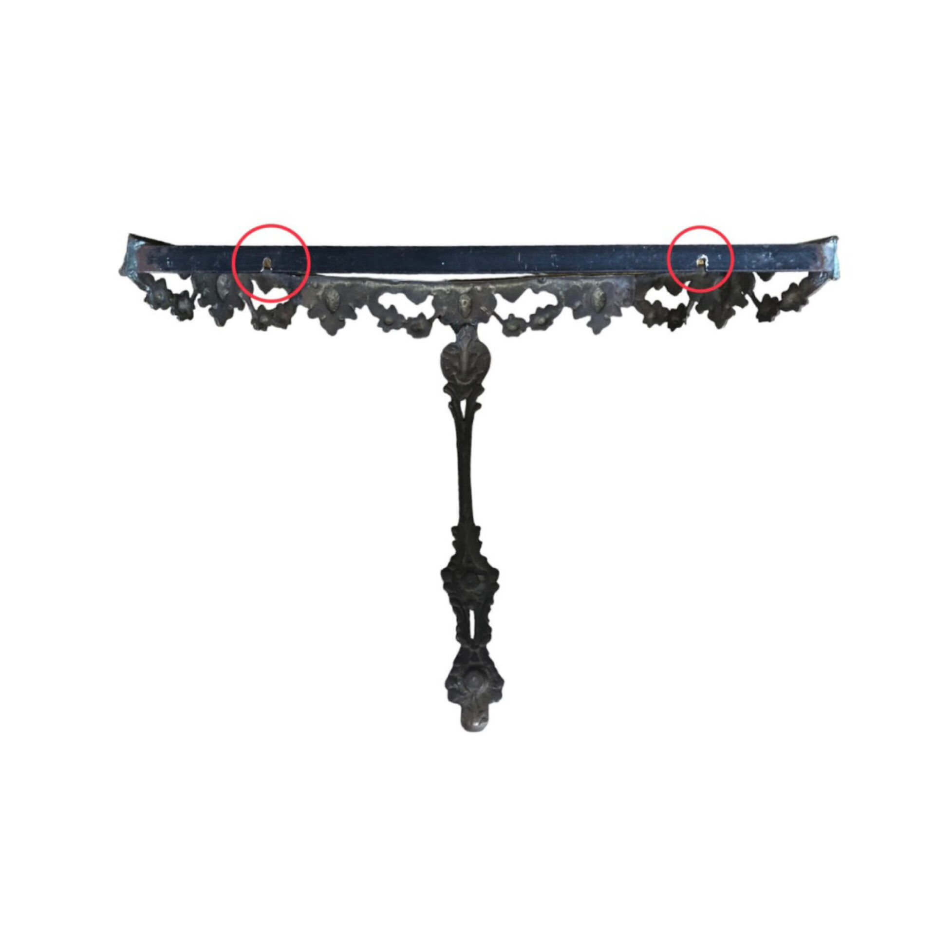 Console d’applique de style Louis XV en métal argenté