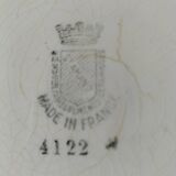 Set of 8 Saint Amand plates with stylized flower decoration 4122