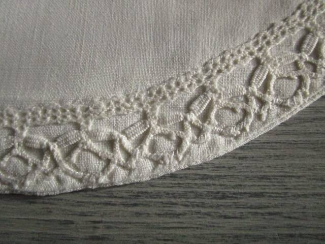 Half-moon old embroidered cradle pillowcase