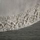 Half-moon old embroidered cradle pillowcase