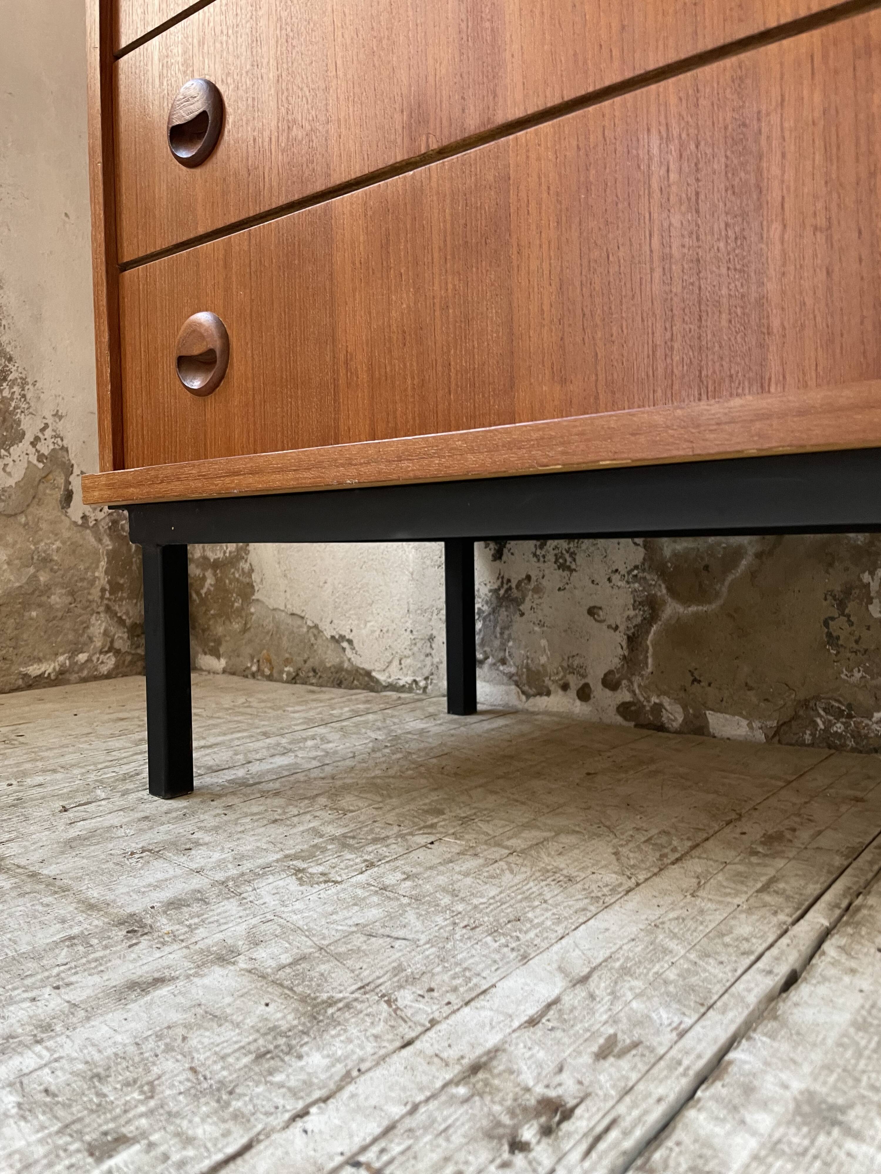 Modernist teak secretary desk, 1950s
