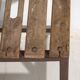 Vintage industrial stool made of pine wood and iron – Central Europe, around 1950