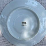 Porcelain set of small plates golden Limoges France