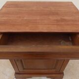 Large jam jar in solid cherry wood with its secret drawer and one door