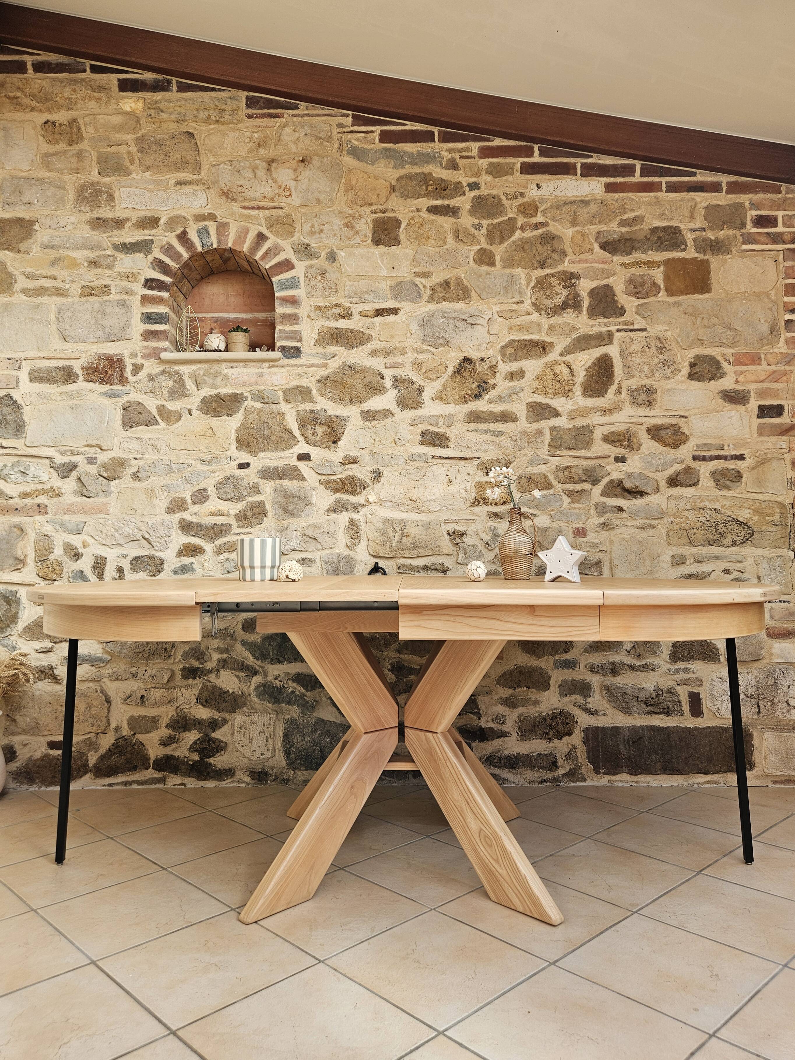 Table ronde orme style Pierre Chapo