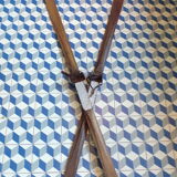 Pair of vintage wooden skis