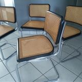 Suite of 4 chairs Cesca B32 by Marcel Breuer years 1992
