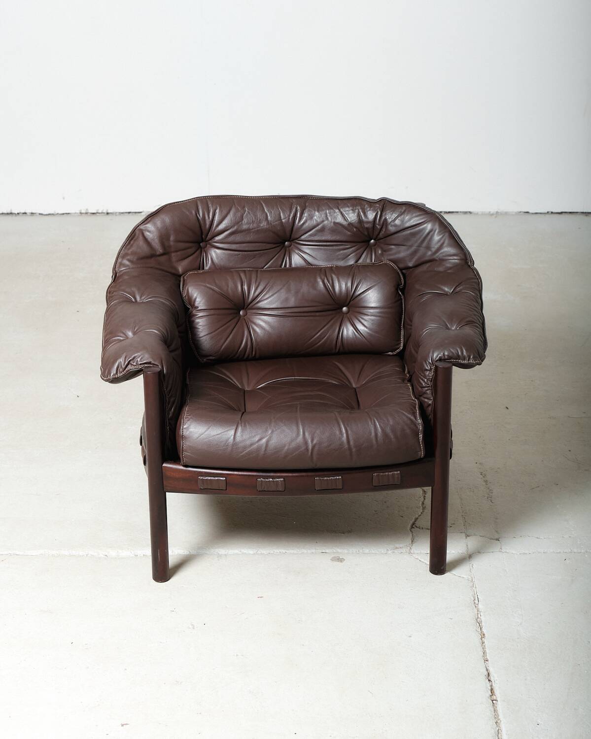 Fauteuil en cuir, Suède, années 1970