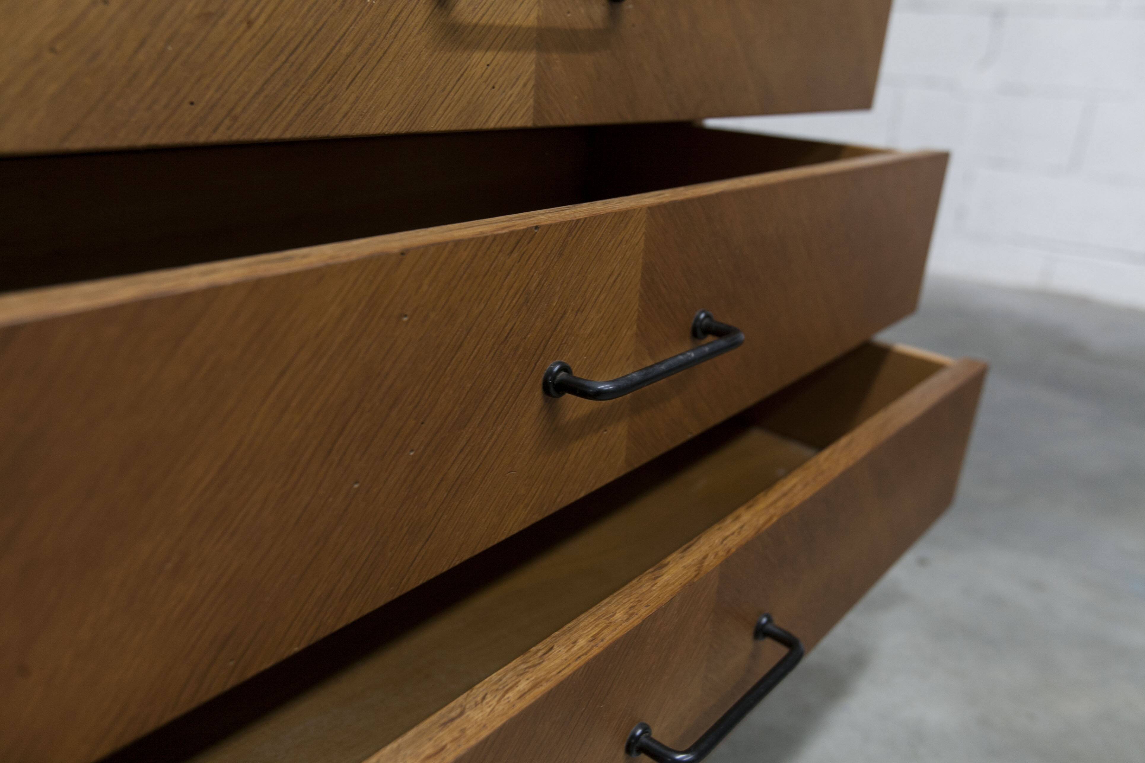 Scandinavian chest of drawers 1960 light oak clean and solid