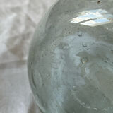 Biot vintage light blue bubbled blown glass soliflore vase