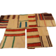 Ensemble de cinq coussins en laine
