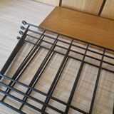 Scandinavian wall shelves teak & metal, 1960s