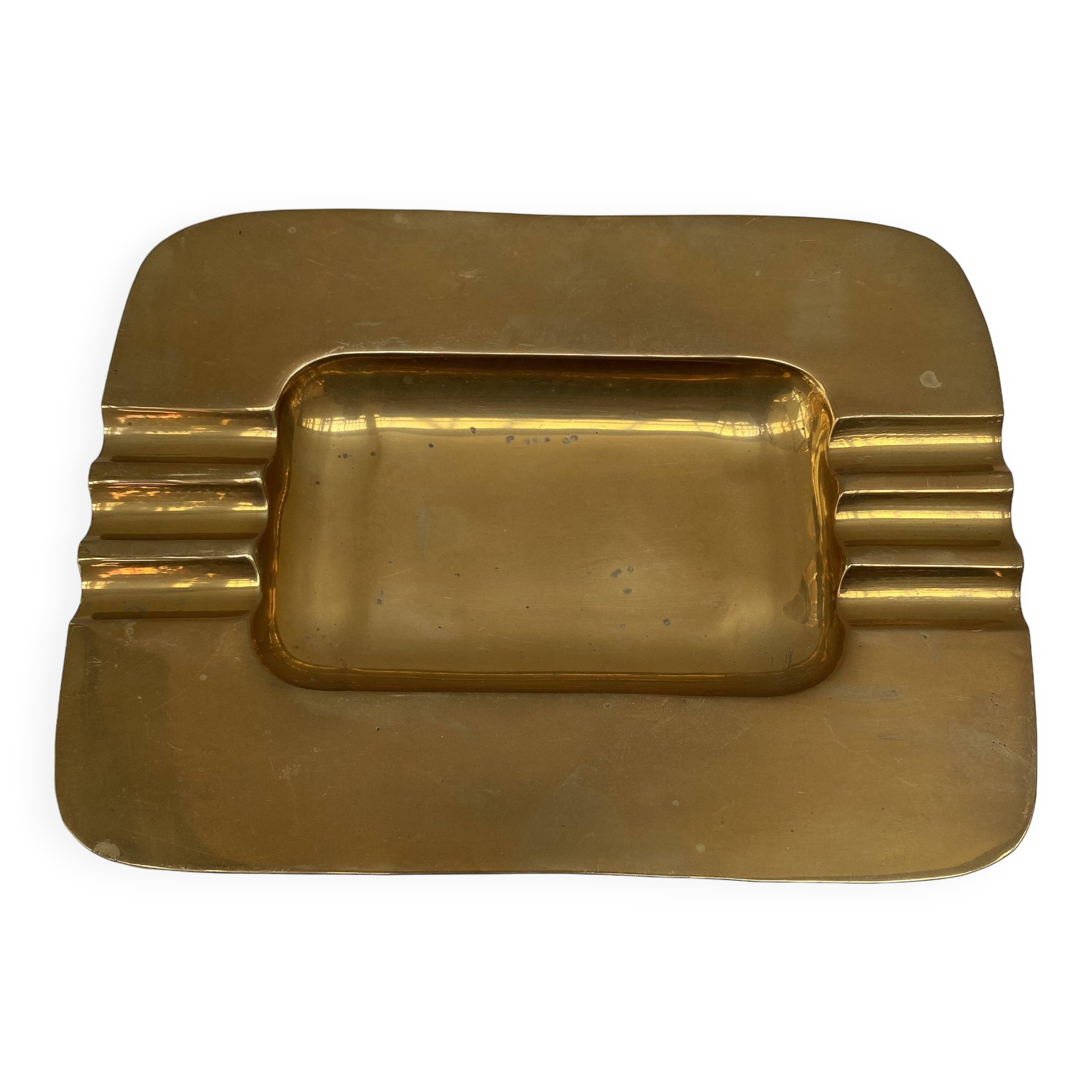 Art Deco ashtray in solid brass