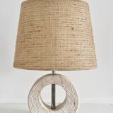 Mid-Century Modern Travertine Table Lamp by CE.VA. Studio, Italy, 1970s