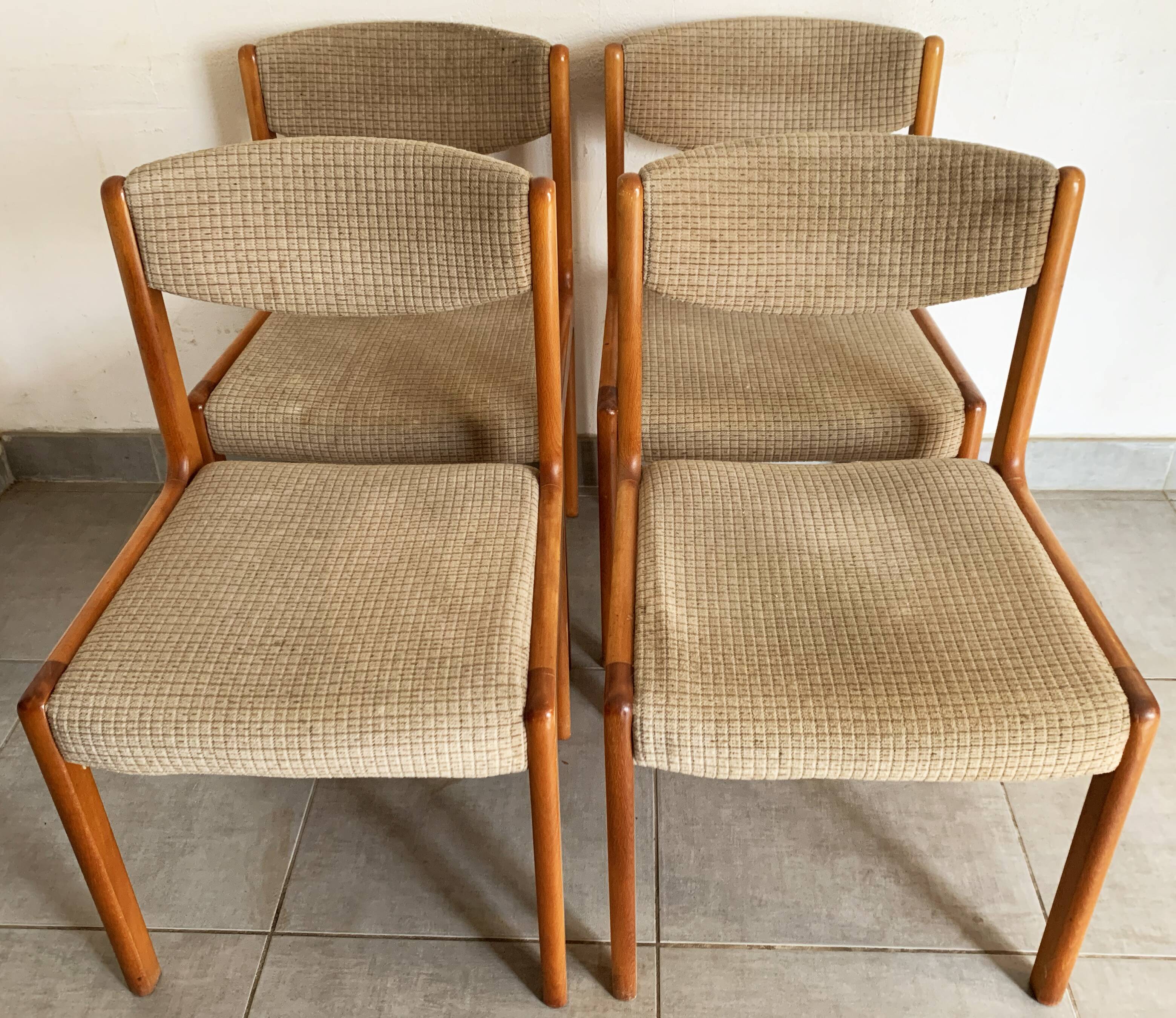 Set de 4 chaises vintage baumann des années 50