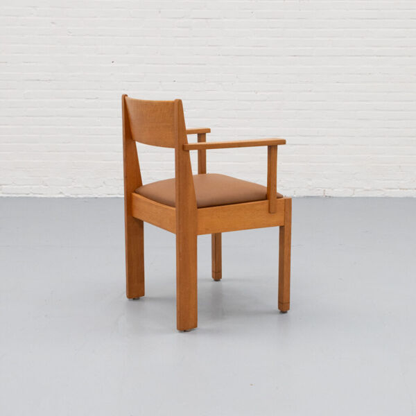 Fauteuil Art Déco hollandais en cuir
