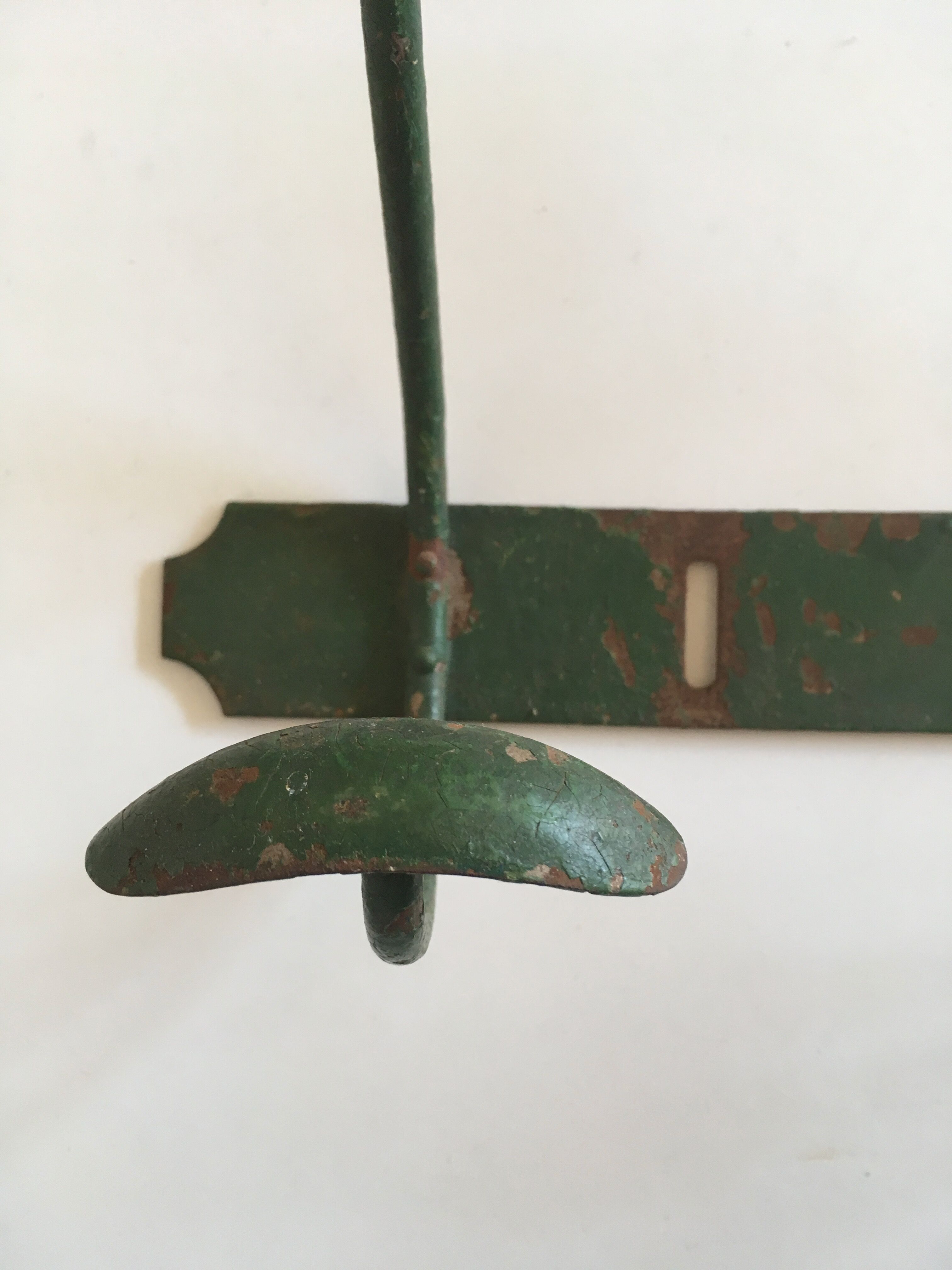1900 green metal garden coat holder
