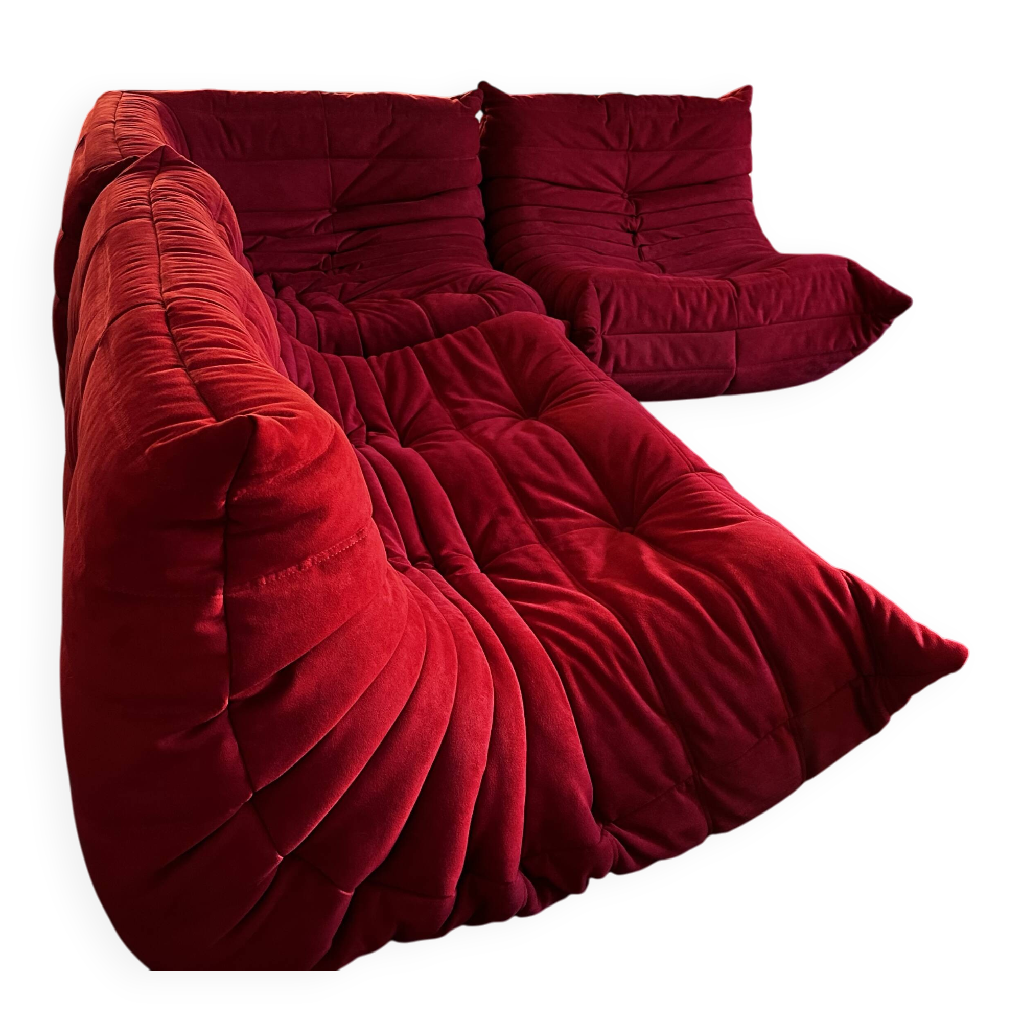 Togo Alcantara red sofa