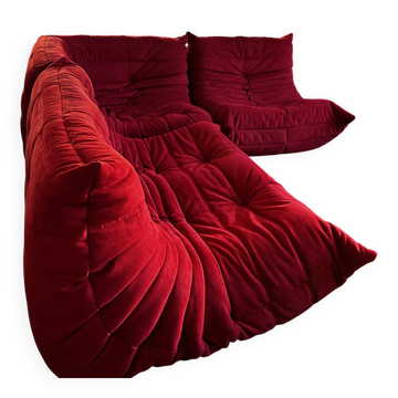 Canapé Togo Alcantara rouge