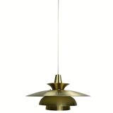 Danish scandinavian brass UFO pendant, 1970s