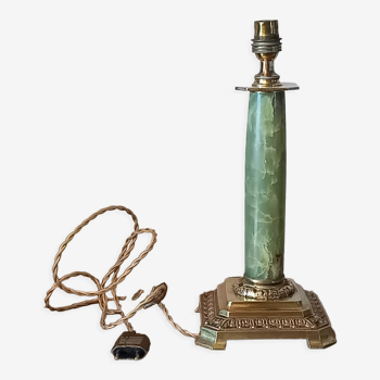 Pied de lampe marbre et bronze ancien 19e siècle