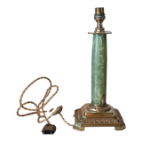 Pied de lampe marbre et bronze ancien 19e siècle