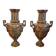 Pair of antique vases in Empire / Napoleon III style – bronze or regulus
