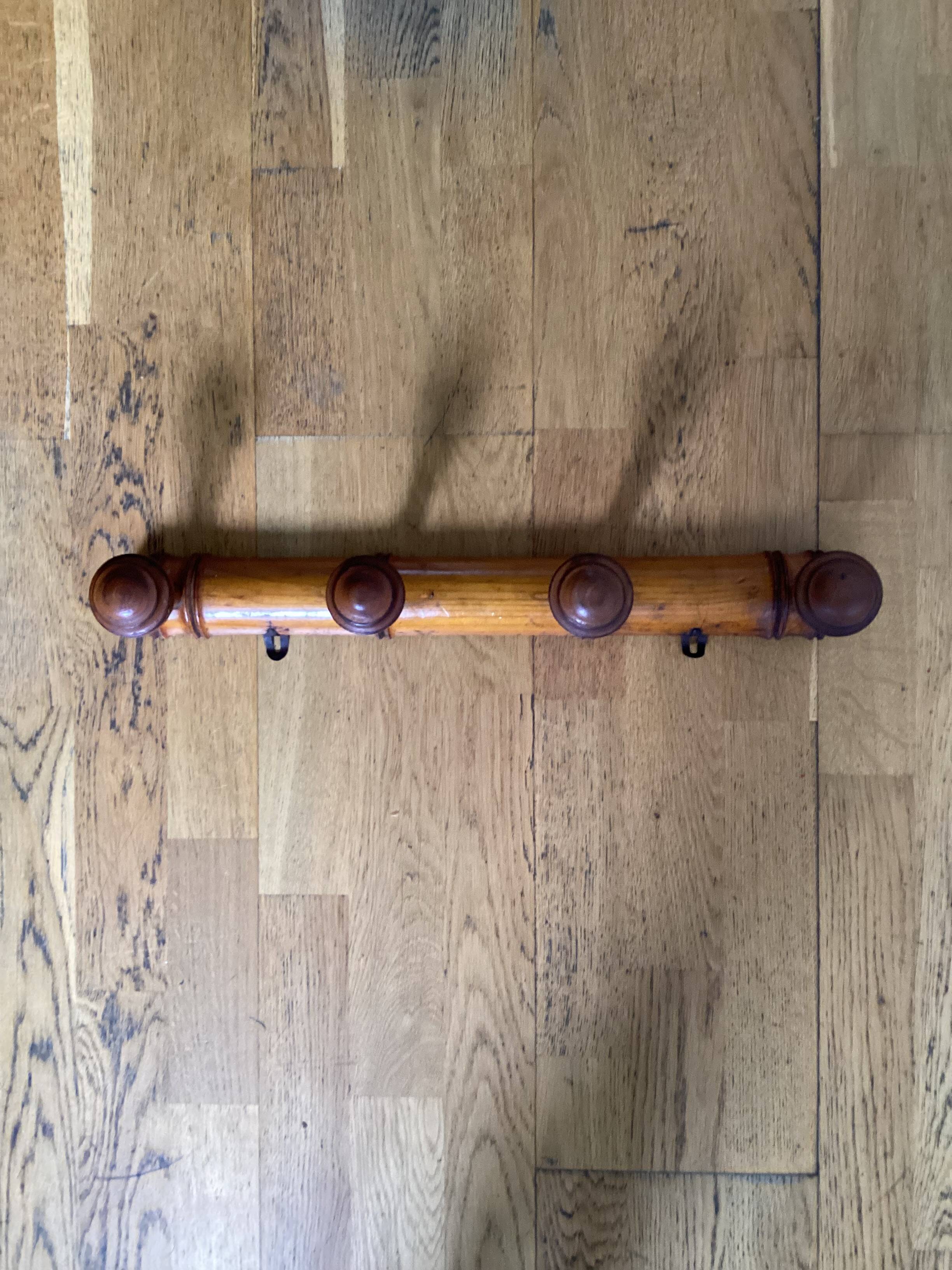 Bamboo wall hook dimensions: height - 6cm - length - 53cm -