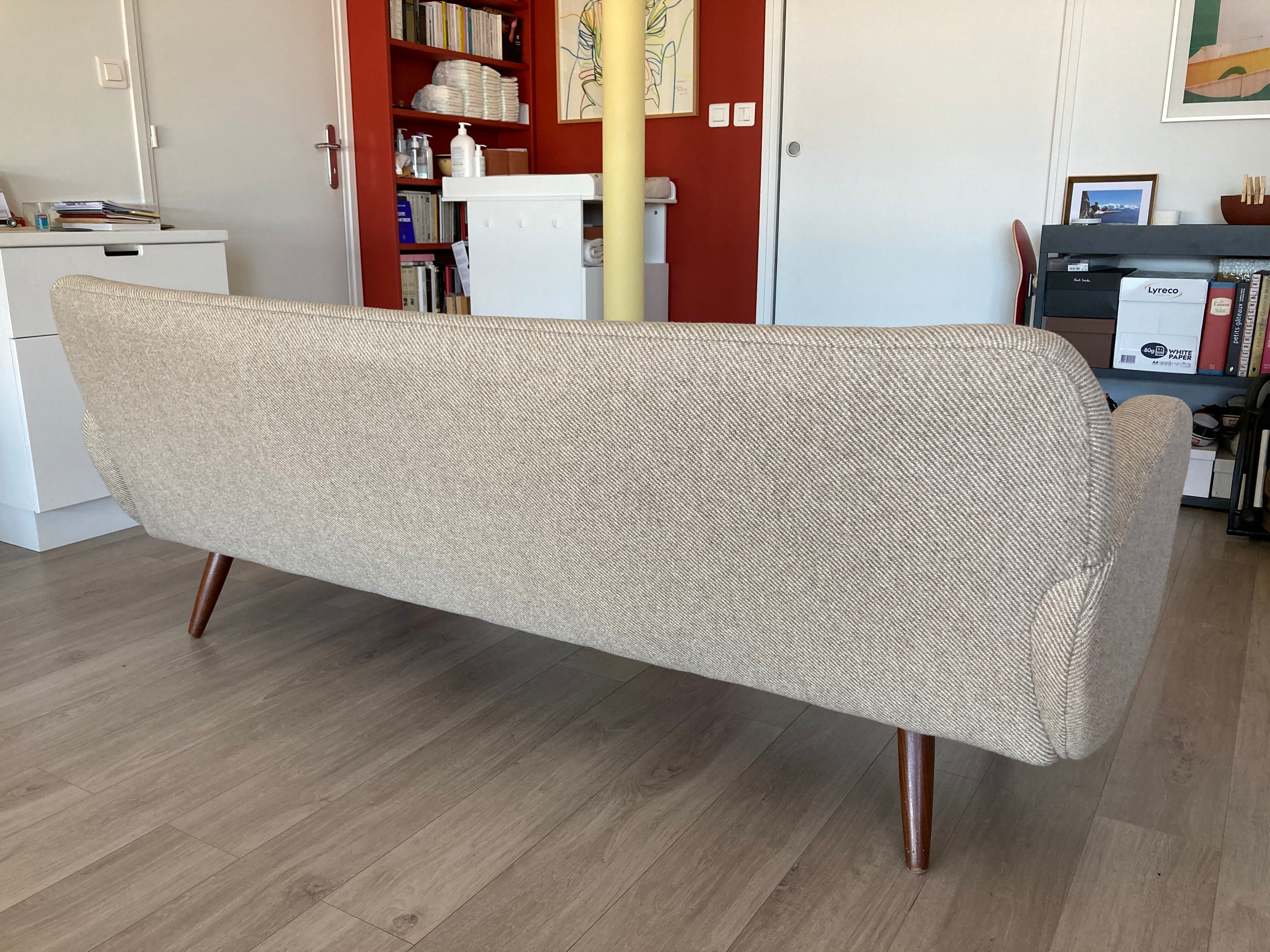 Scandinavian sofa in wool, 1960s