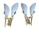Vintage 1950s butterfly wall light pairs by Arlus.